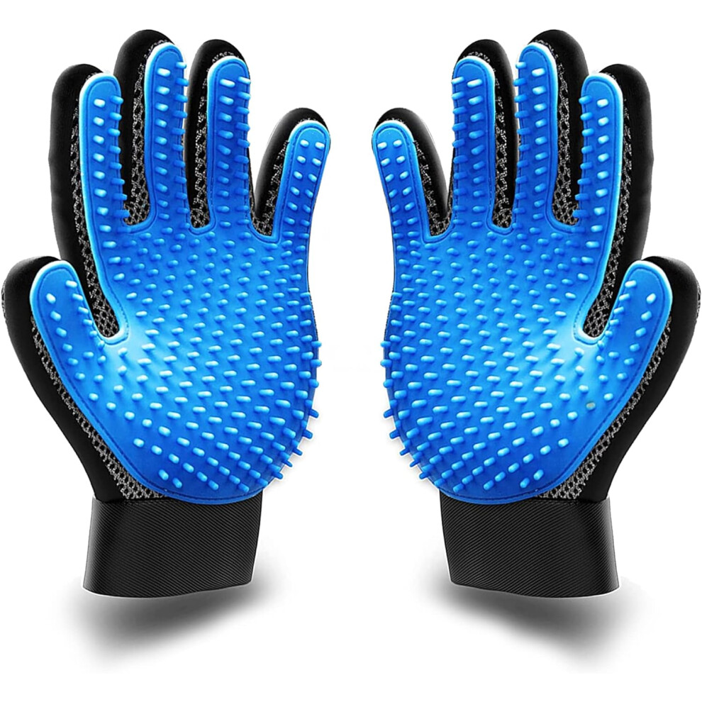 KENNELS KATS Pet Grooming Glove Pet Brush Glove Premium De-shedding Messfree 260 Tips Grooming Mitt For Dogs Cats Rabbits Horses Long/Short Curly Hair