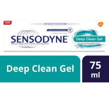 Sensodyne Deep Clean Gel Toothpaste, Helps To Remove Plaque, Cavity Prevention, Enamel Strengthening, 75ml
