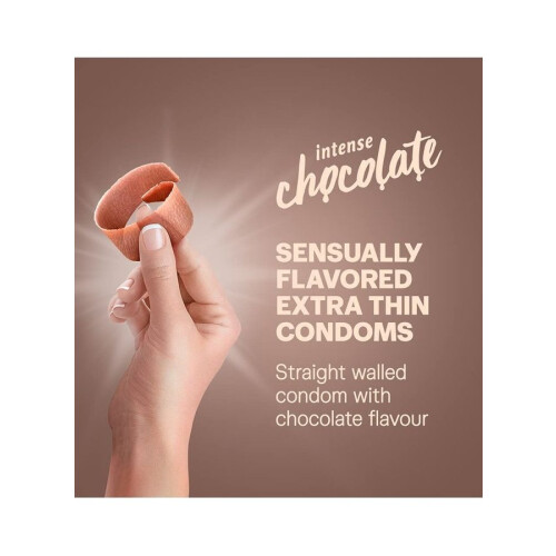 10-Piece Extra Thin Chocolate Flavored Condoms for Men - 3-Pack 2