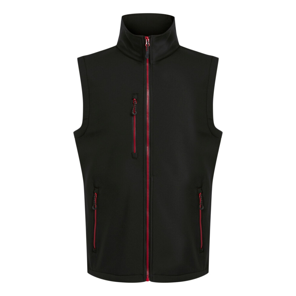 Regatta Men's Red , Black/Classic ) Navigate Softshell Layer Body Warmer Size 2