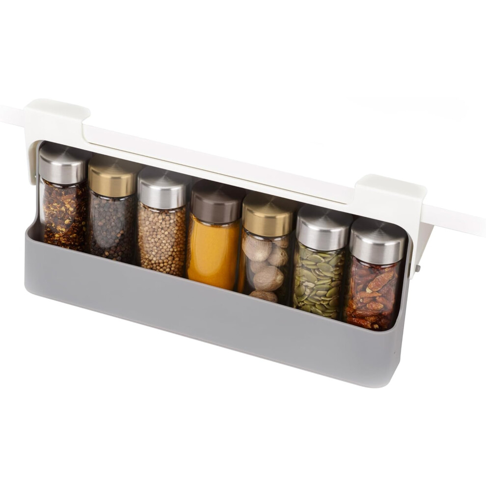 Joseph Joseph Cupboardstore In Cupboard, Kitchen Storage Under-Shelf Spice Rack, Organiser 4 Grey