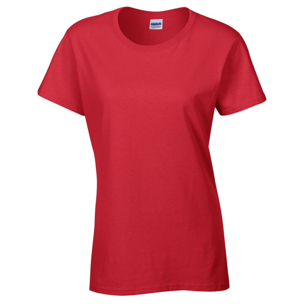 (3XL, Red) Gildan Womens/Ladies Cotton Heavy T-Shirt