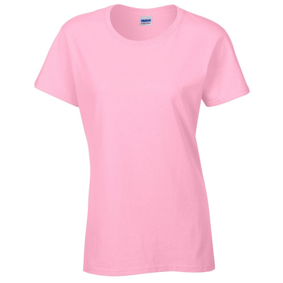 (3XL, Light Pink) Gildan Womens/Ladies Cotton Heavy T-Shirt