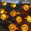 (1M 10LED Light) 10LED Halloween Pumpkin Hanging Lantern String Light Kids Birthday Party Halloween 1