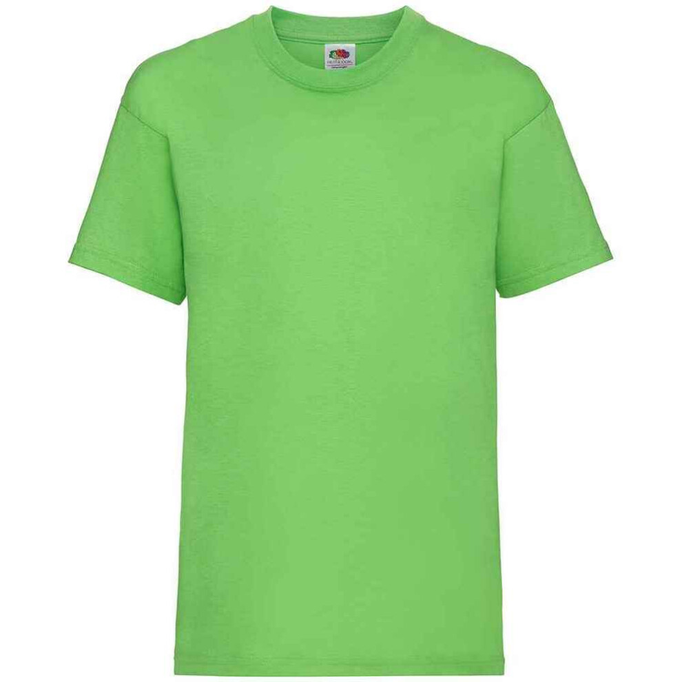 (14-15 Years, Lime) Fruit of the Loom Childrens/Kids Valueweight T-Shirt