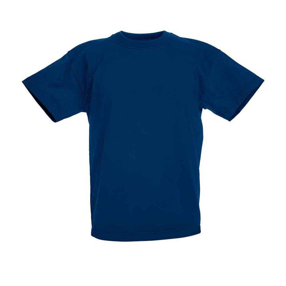 (14-15 Years, Navy) Fruit of the Loom Childrens/Kids Valueweight T-Shirt