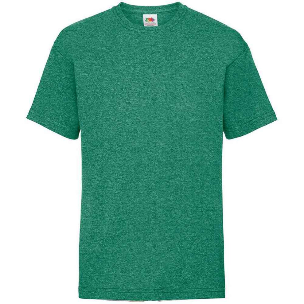 (14-15 Years, Retro Heather Green) Fruit of the Loom Childrens/Kids Valueweight T-Shirt