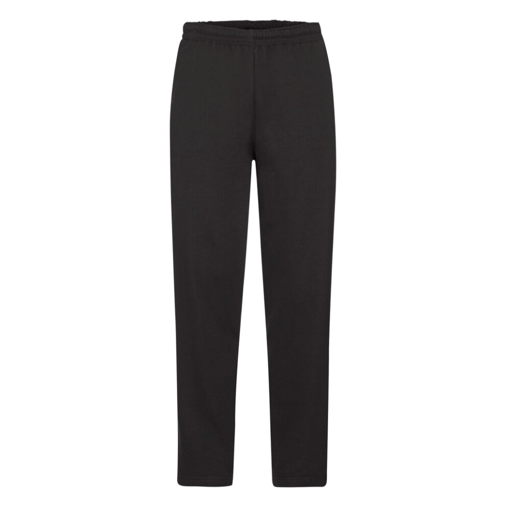 (M R, Black) Fruit Of The Loom Mens Classic 80/20 Jogging Bottoms