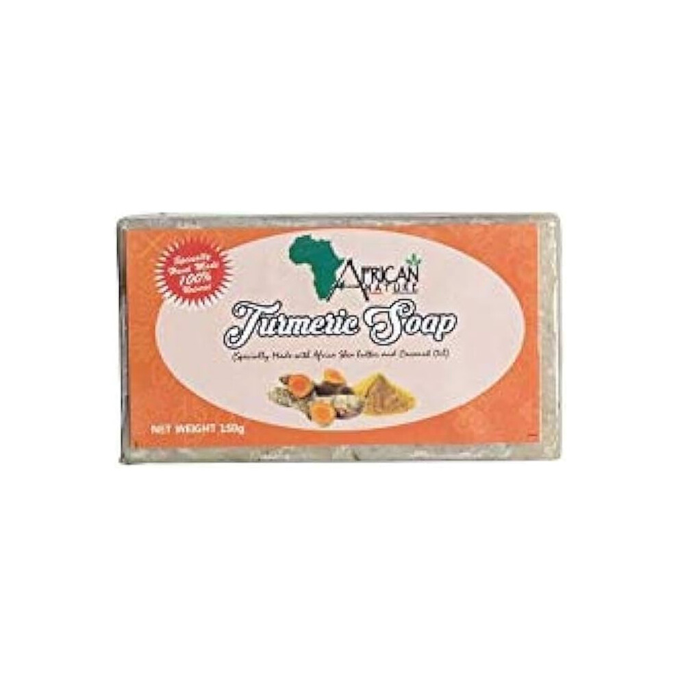 African Nature Turmeric Soap Natural Cleansing and Nourishment  Promote Natural Younger-looking Skin 150g