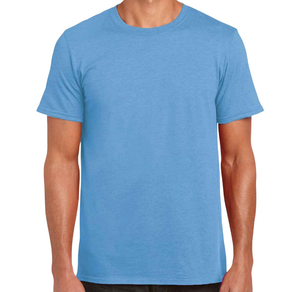 (XL, Carolina Blue) Gildan Mens Short Sleeve Soft-Style T-Shirt