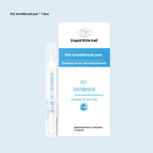 (1 toothbrush pen) Pet Toothbrush Pen Teeth Clean Fresh Breath Pet Toothbrush Paste Brush