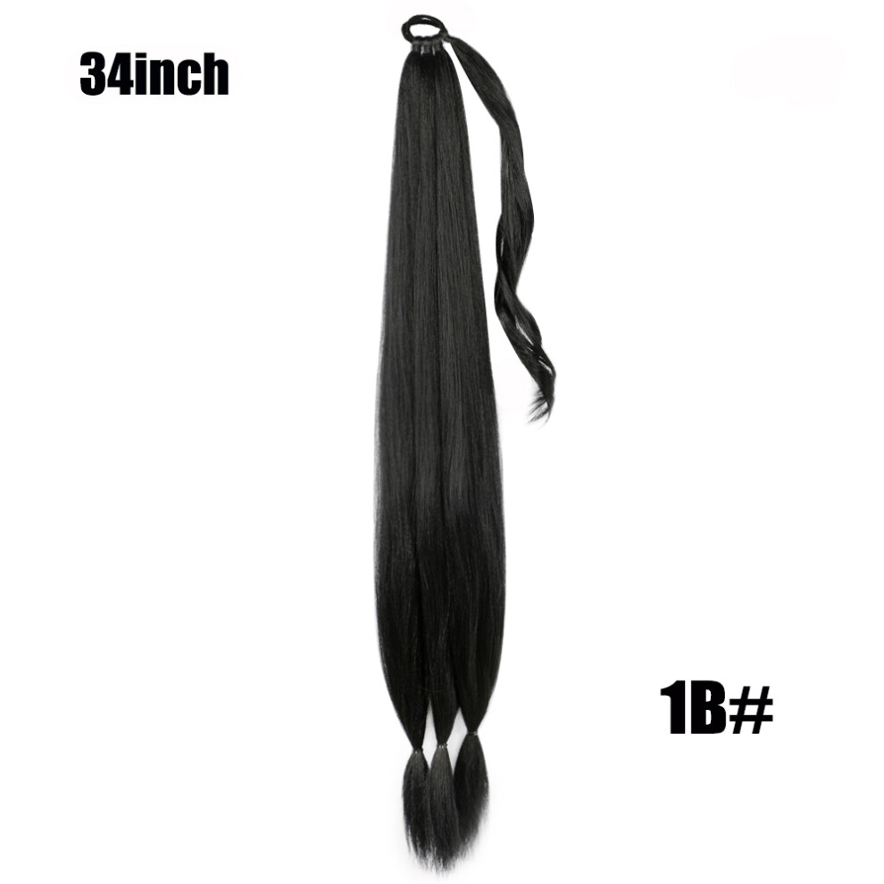 Yetp Star Unisex Not,Specified (34Inch-1B) Synthetic Long Braided Ponytail Hair Extensions Synthetic Boxing Braids Wrap