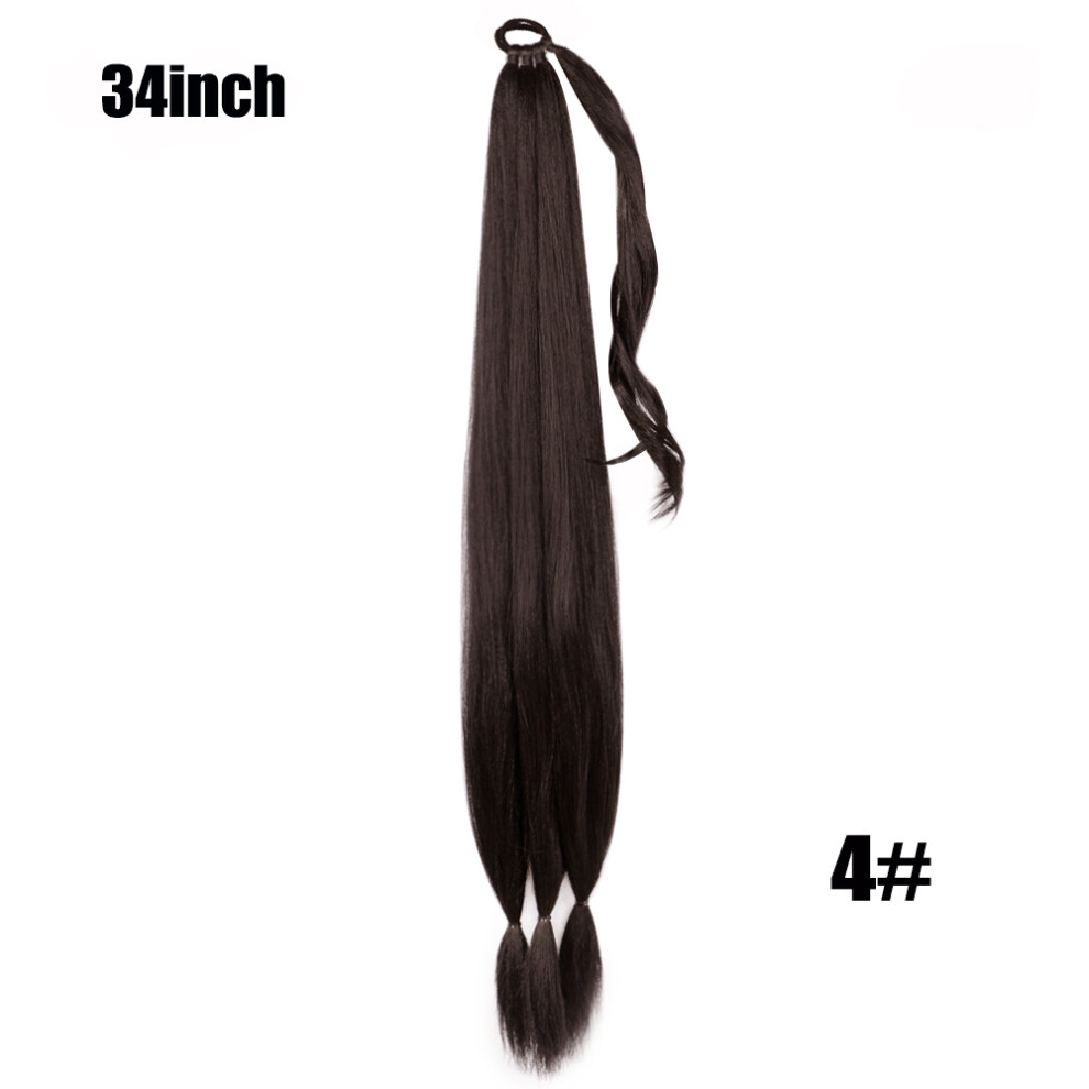 Yetp Star Unisex Not,Specified (34Inch-4) Synthetic Long Braided Ponytail Hair Extensions Synthetic Boxing Braids Wrap
