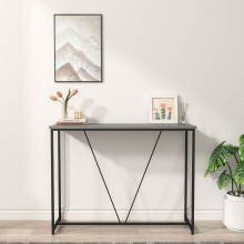 (Cool Grey) Wooden Console Table Living Room Slim Display Shelf Hallway Entryway
