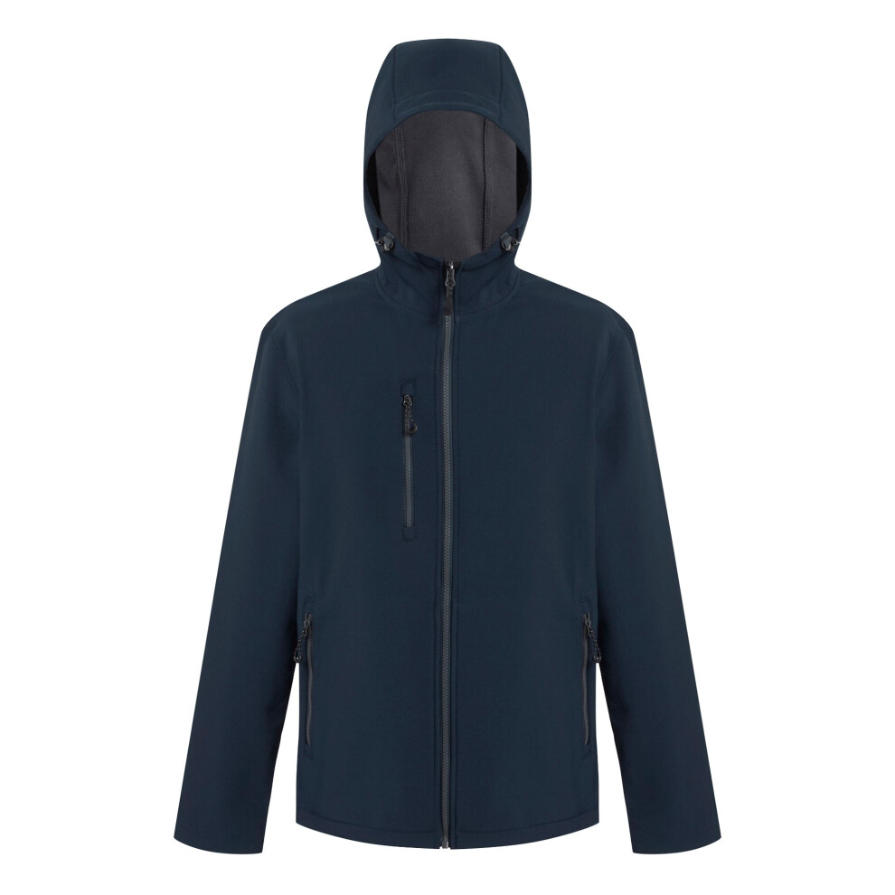 Regatta Men's Grey , Navy/Seal ) Navigate Layer Soft Shell Jacket Size 2
