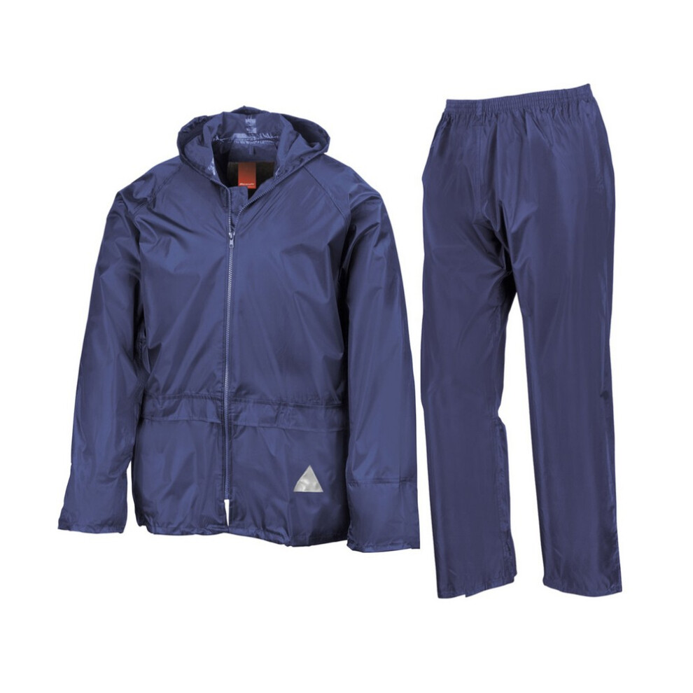 (L, Royal Blue) Result Unisex Adult Waterproof Jacket And Trousers Set