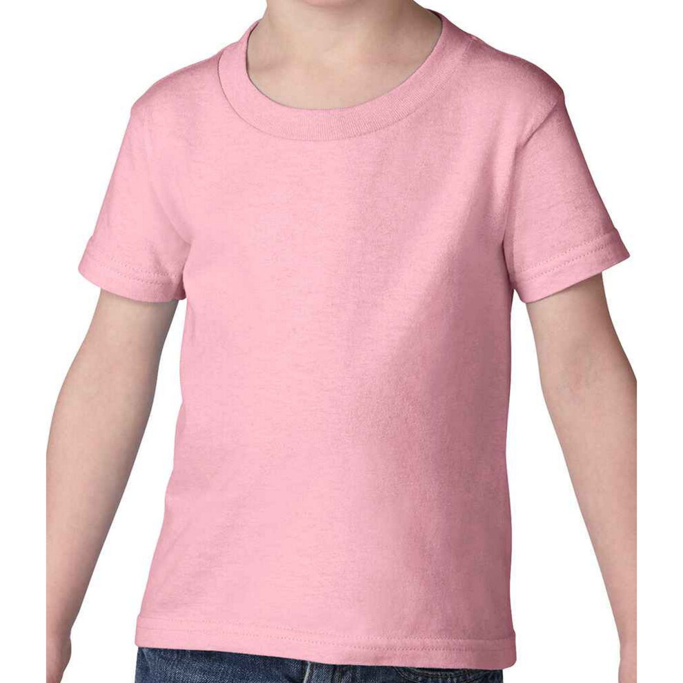 (3 Years, Light Pink) Gildan Childrens/Kids Plain Cotton Heavy T-Shirt