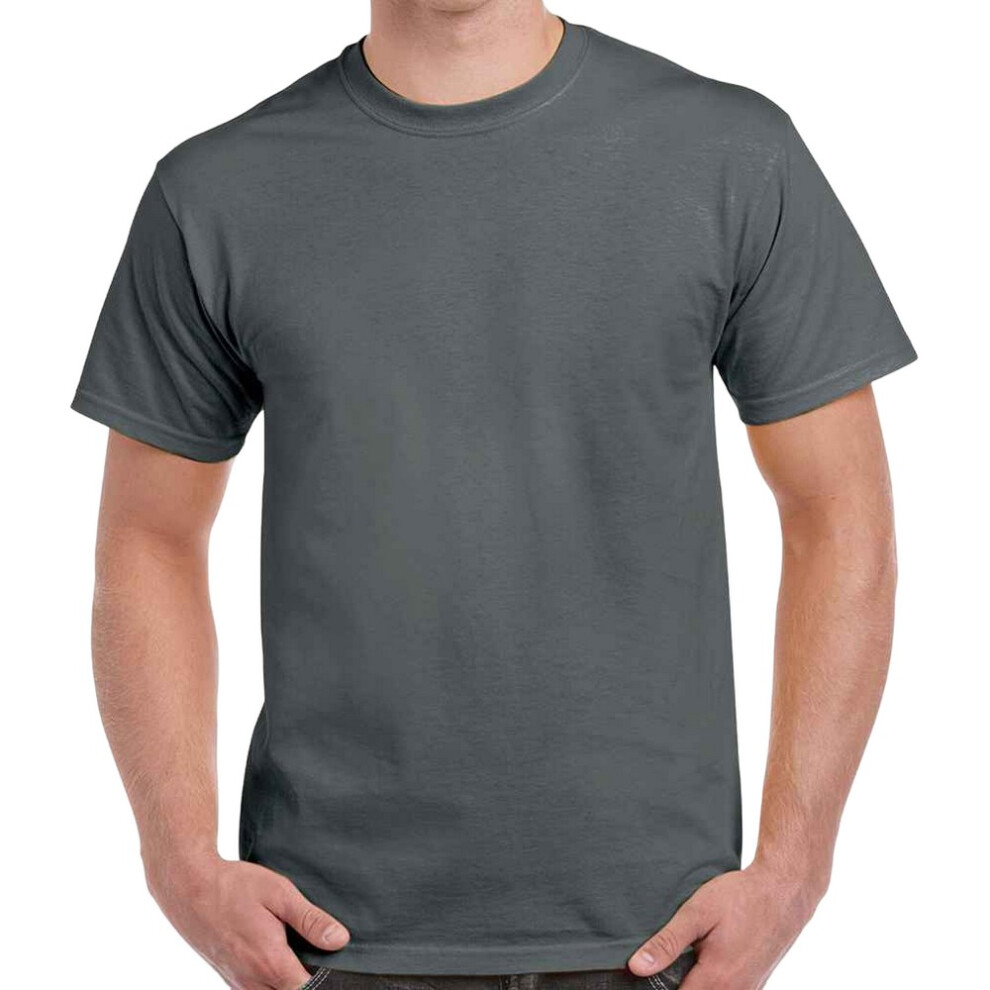 (L, Charcoal) Gildan Mens Heavy Cotton T-Shirt