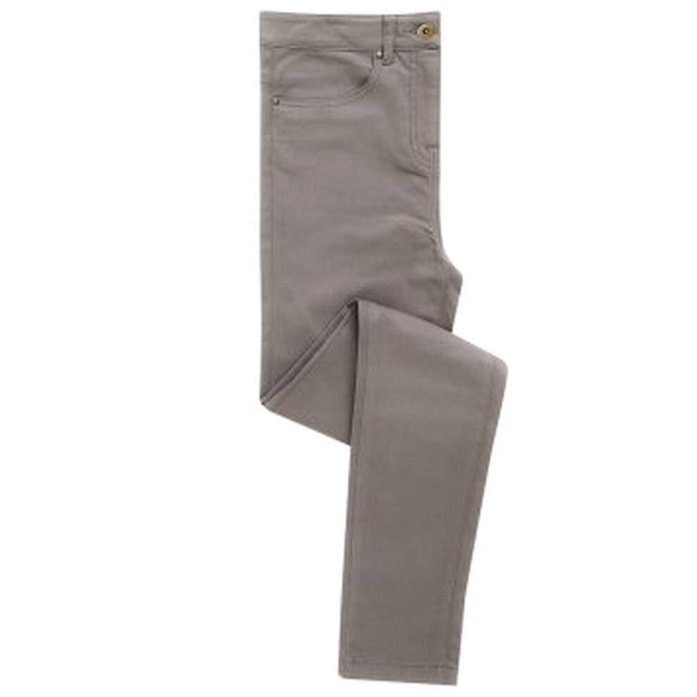 (18 UK R, Steel) Premier Womens/Ladies Performance Chino Jeans
