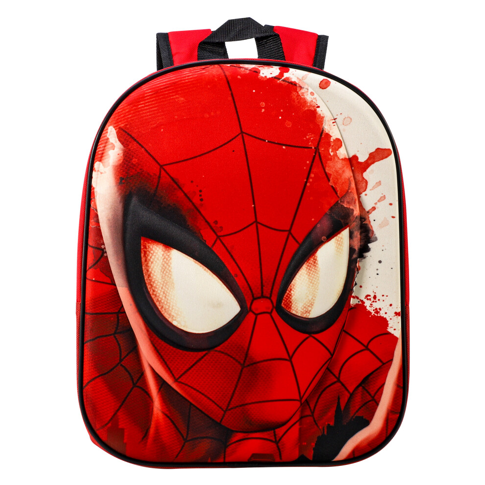 Spiderman 3D Eva Backpack Kids School Bag Boys Red Marvel Rucksack