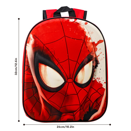 Marvel Spiderman 3D Eva Backpack Kids School Bag Boys Red Marvel Rucksack 2