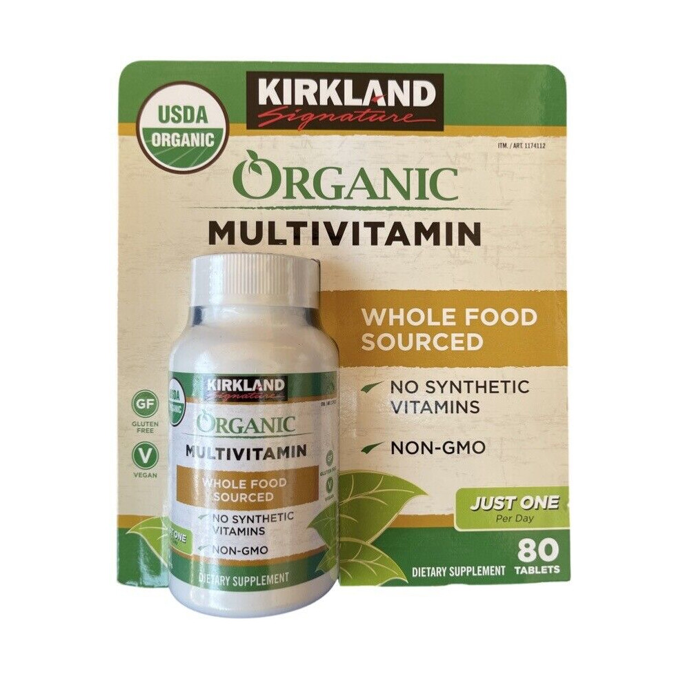 Kirkland Signature USDA Organic Multivitamin, 80 Coated