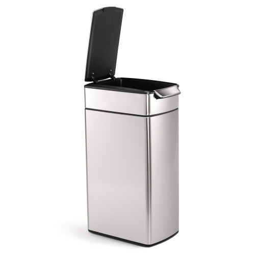 simplehuman CW2016 40L Slim Touch-Bar Kitchen Bin, Easy Open Touch-Bar, Stay-Open Lid, Inner Bucket, Space-Efficient Hinge 2