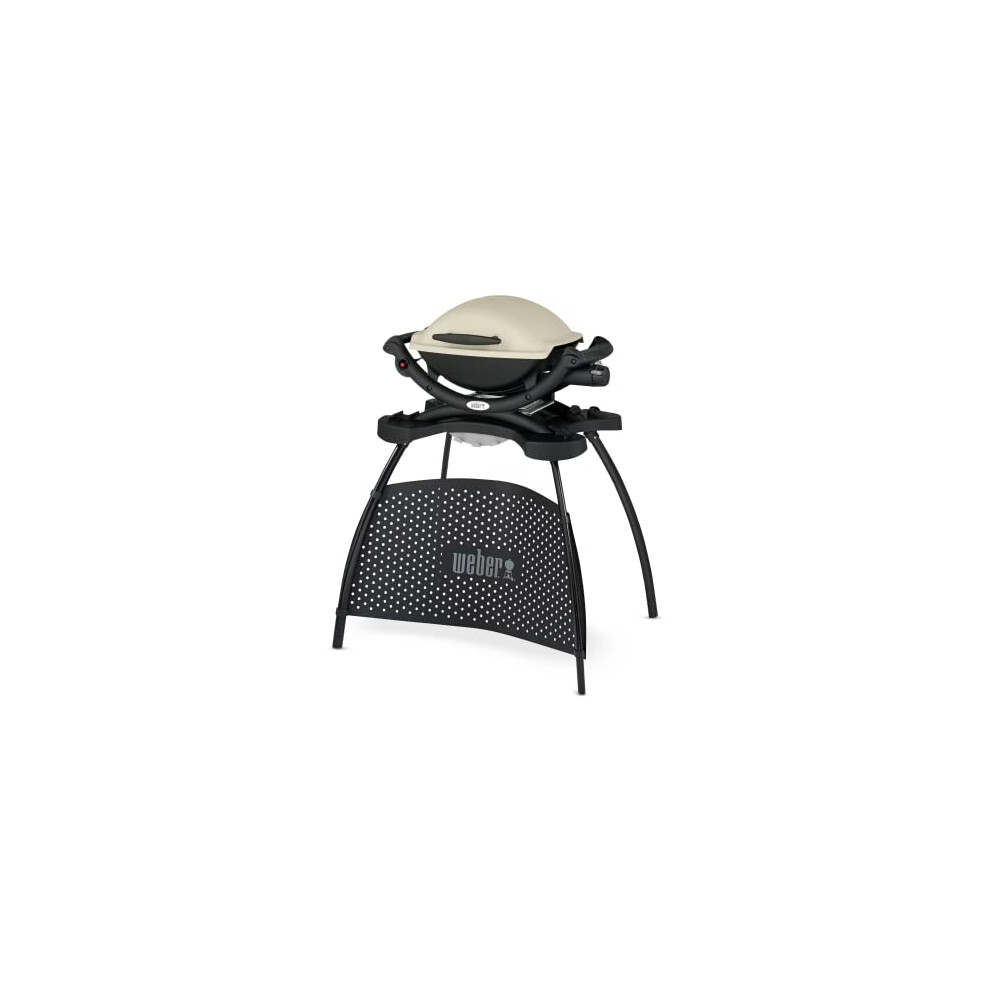 Weber Q1000 Gas Grill Barbeque with Stand | BBQ Grill & Char Griller | Cast Aluminium Lid Cover & Body | Portable Premium Classic Free-Standing