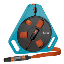 GARDENA Classic roll-fix flat hose 20 with cassette: Space-saving hose cassette with water hose (Ø 12 mm in cassette)