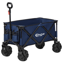 PORTAL Beach Trolley Cart for Sand All Terrain Big Wheels Festival Camping Trolley Folding Beach Wagon Foldable Garden Trolley