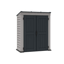 Duramax YardMate Pent Roof PLUS 5 x 3 (1.57 m2) Plastic Garden Shed with Heavy-Duty Plastic Floor, Strong Metal Roof Structure