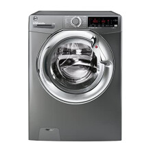Hoover H-Wash 300 H3WS69TAMCGE Freestanding Washing Machine, Chrome Door, WiFi Connected, 9 kg Load, 1600 rpm, Graphite