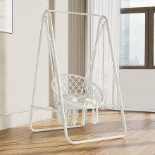 YITAHOME Hanging Chair with Stand, 85x92x153cm Hammock Swing Chair with Cushion, Heavy-Duty Steel Hammock Stand with 100kg Capacity