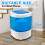 Display4top Portable Mini Washing Machine Spin Cycle W/Basket,3.2KG 8