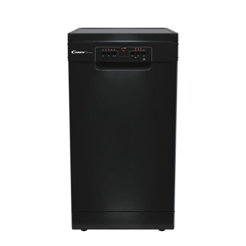 Candy Candy CDPH2L1049B Freestanding Slimline Dishwasher, 10 Place Settings, 45 cm Wide, 5 Programmes, Black
