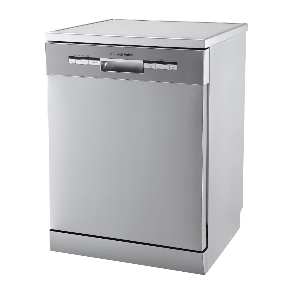 Russell Hobbs Stainless Steel Effect Full Size, 60cm Wide Freestanding Dishwasher, 12 Place Settings, RHDW3SS