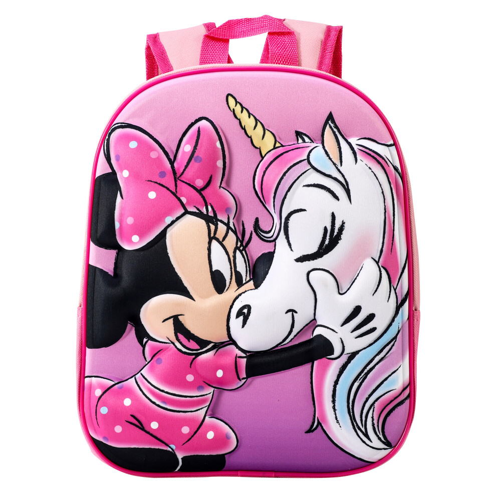 Minnie Mouse Unicorn 3D Eva Backpack Rucksack School Bag Disney Pink