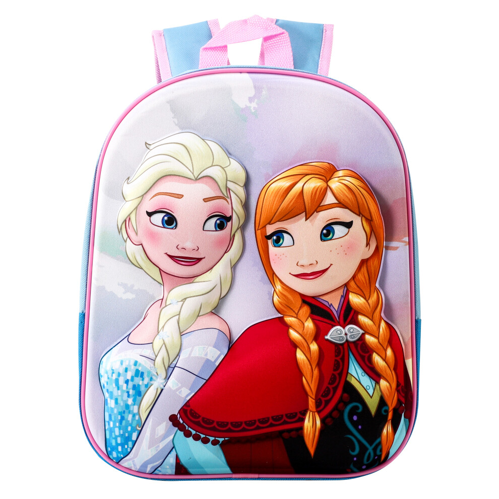 Frozen Anna Elsa 3D Eva Backpack Kids School Bag Girls Pink Purple