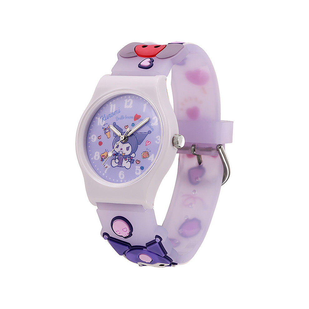 (Kuromi) Sanrio Cartoon Character Printed Watches Melody Kuromi Wristwatch Kids Gifts