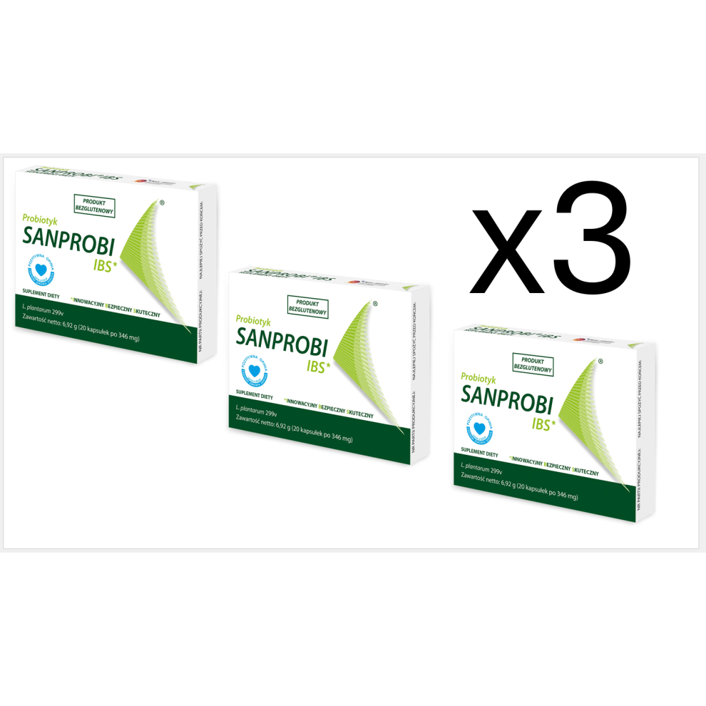 SANPROBI IBIS PROBIOTIC 20 CAPSULES x3 in total 60 capsules