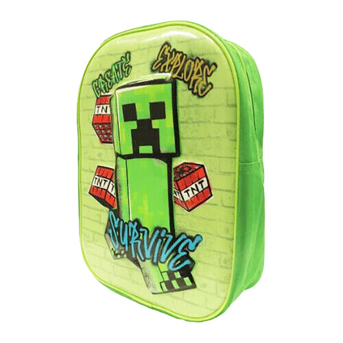 Minecraft Minecraft 3D Eva Backpack Kids School Bag Rucksack Green 1