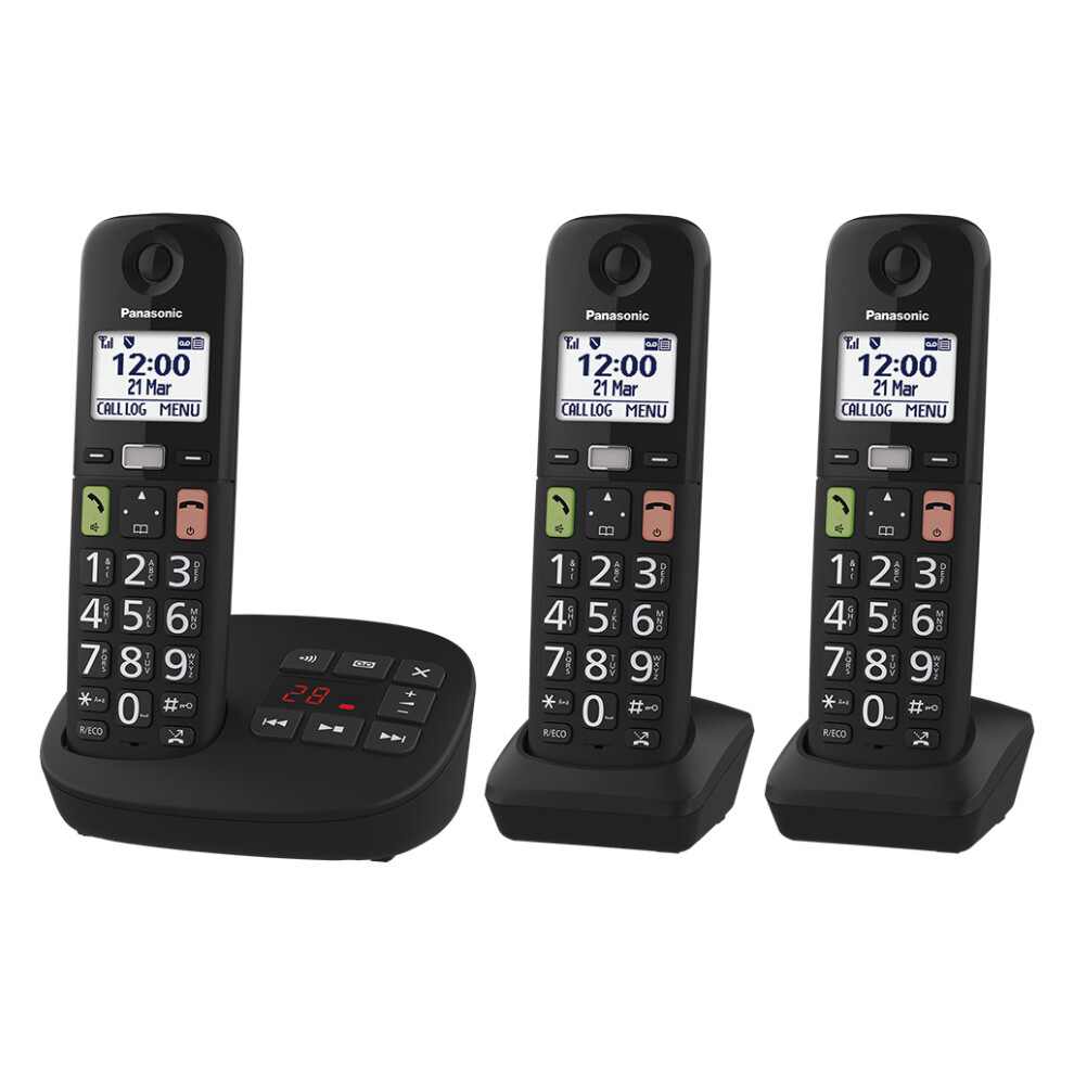 (Panasonic KX-TGU13 Digital Cordless Answering System Triple set) KX-TGU13 Digital Cordless Answering System