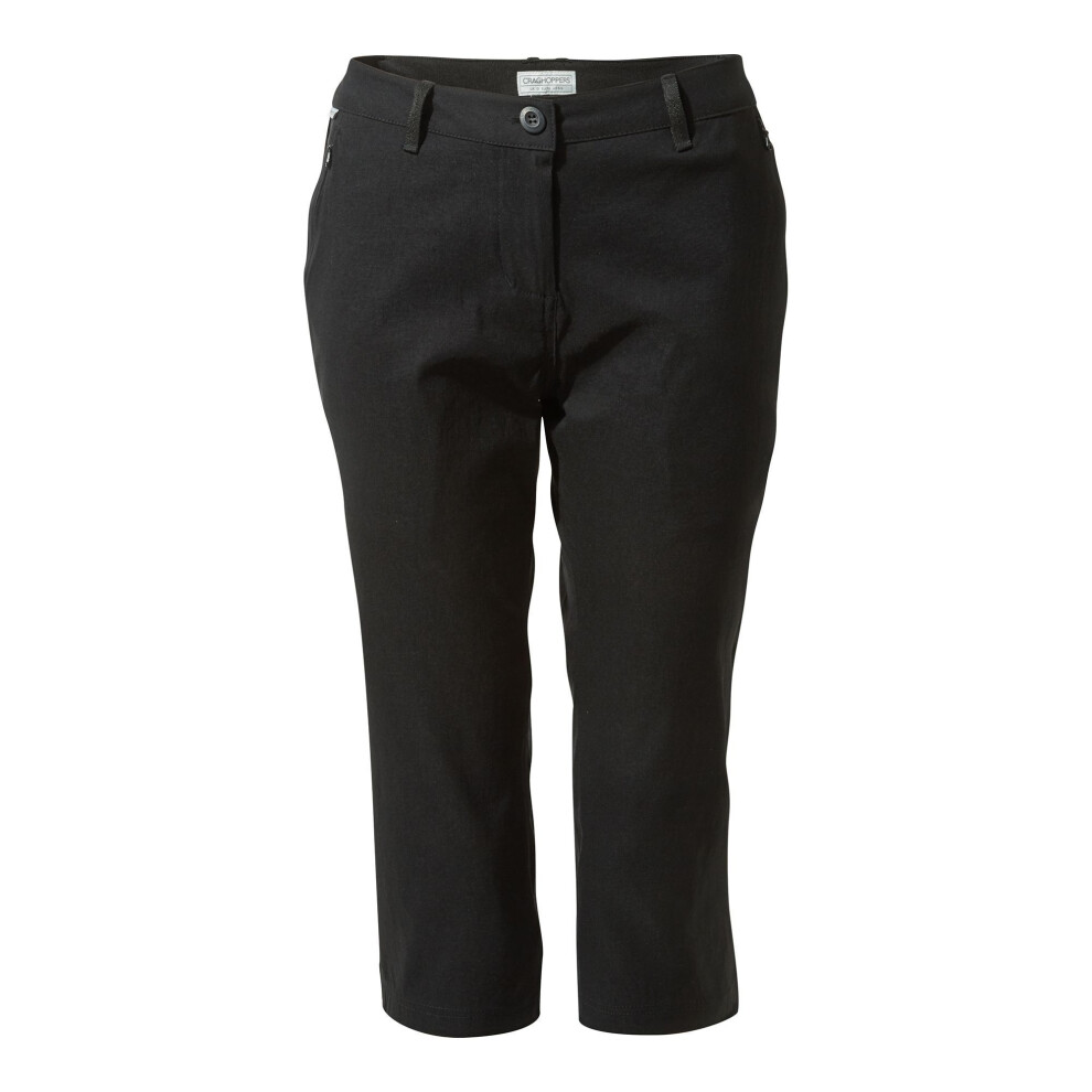 (12 UK, Black) Craghoppers Womens/Ladies Kiwi Pro II Cropped Trousers