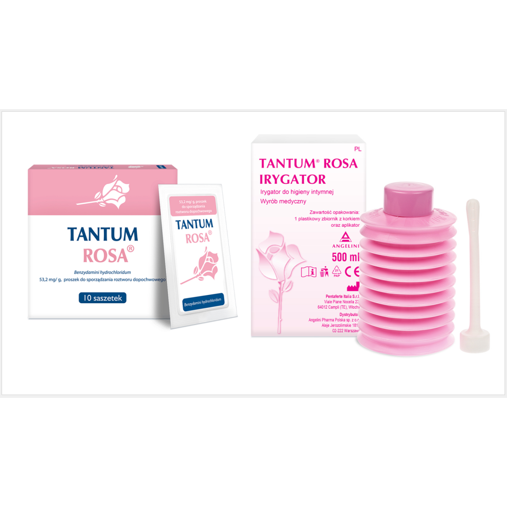 Tantum Rosa 10 Sachets + Irrigator 500Ml Uk Seller