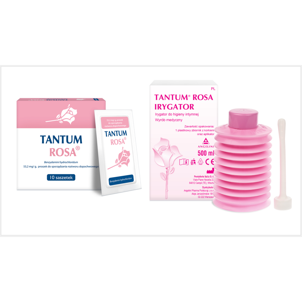 Tantum Rosa 10 sachets + irrigator 500ml  UK seller