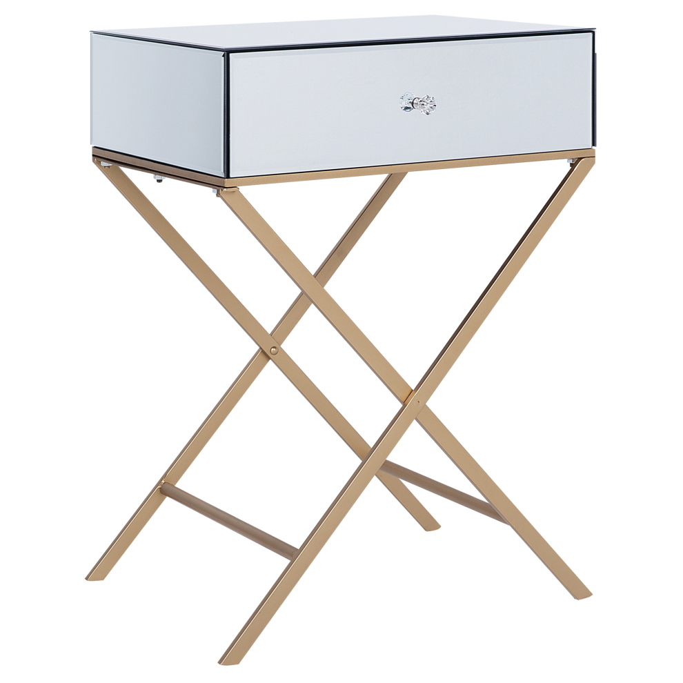 Side Table VIVY Glass Silver