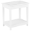 Beliani End Table with Glass Top White ATTU 1