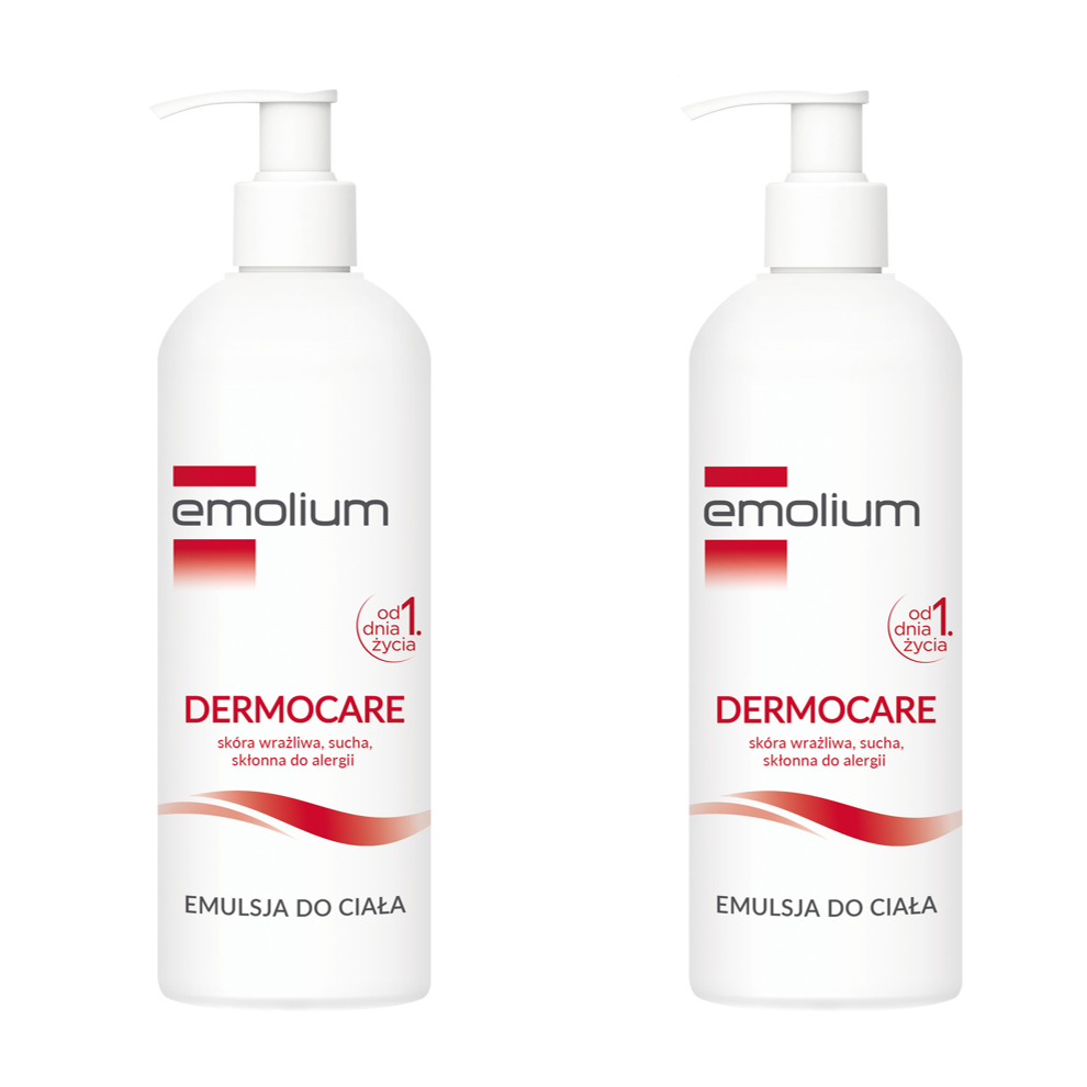 2 x Emolium Body Lotion Dry Sensitive Irritated Skin Lubricate 400ml