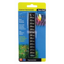 Aqua One LCD Digital Aquarium Thermometer 10307 – External Glass-Mounted, Adhesive Pads, Quick-Read Water Temperature