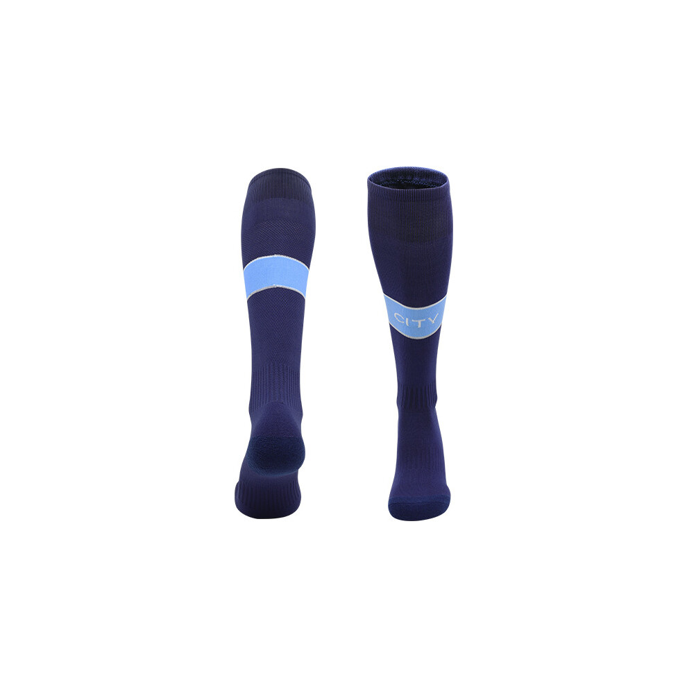 (Home, Kids(EU 30-36)) 24-25 Football Socks for Manchester City Fans